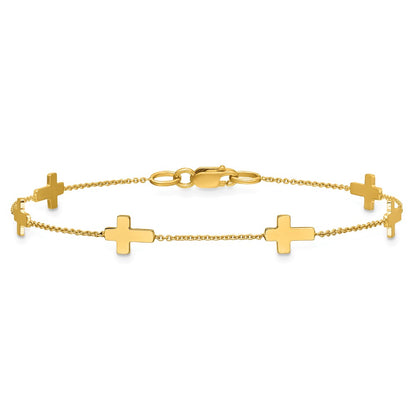 14k-yellow-gold-polished-cross-bracelet-lf1587-7-5