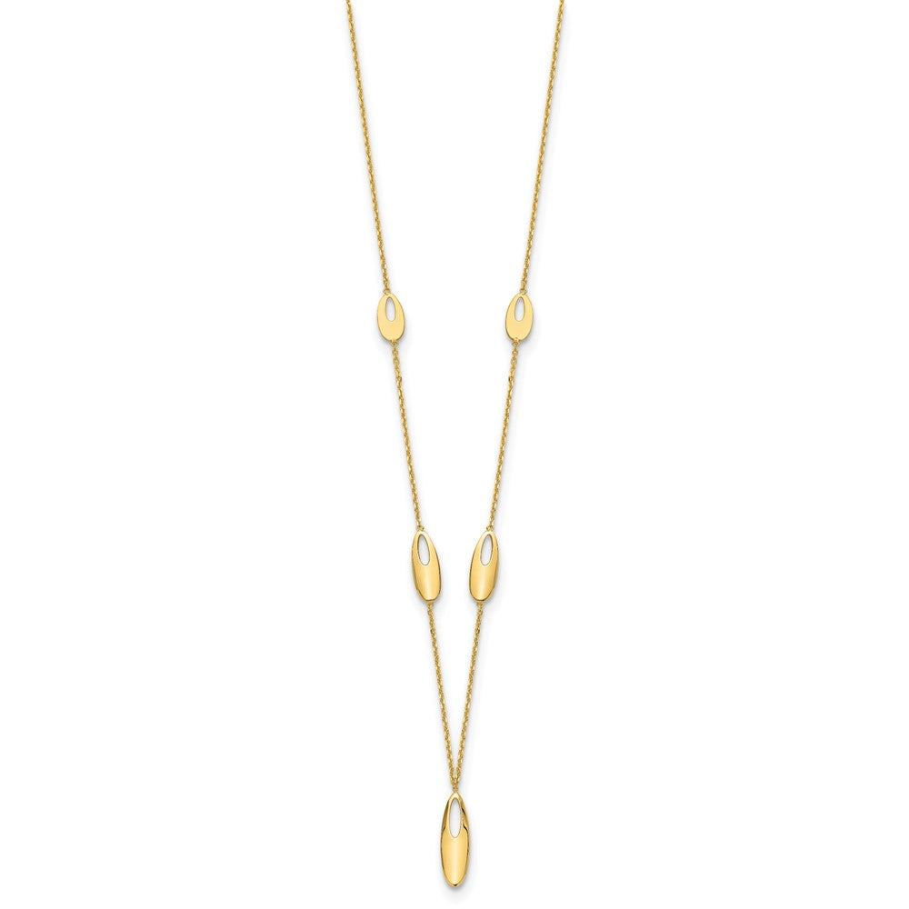 14K Yellow Gold Polished W/2In Ext. Necklace