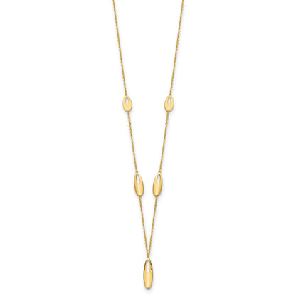 14K Yellow Gold Polished W/2In Ext. Necklace