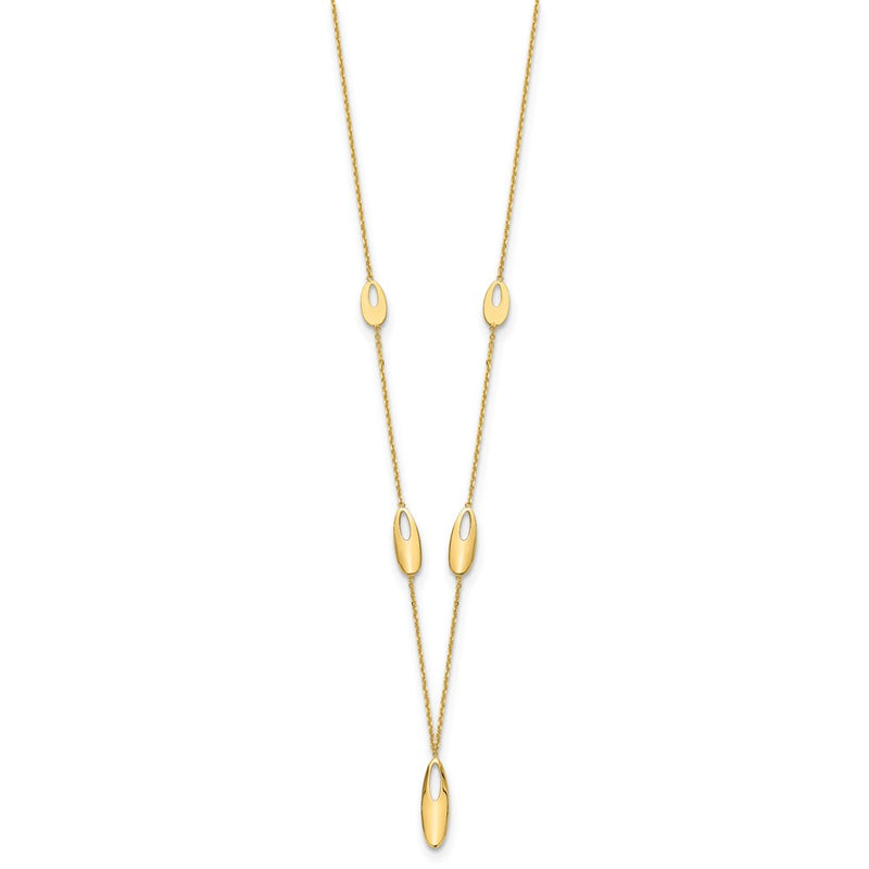 14K Yellow Gold Polished W/2In Ext. Necklace