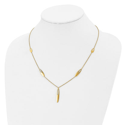 14K Yellow Gold Polished W/2In Ext. Necklace