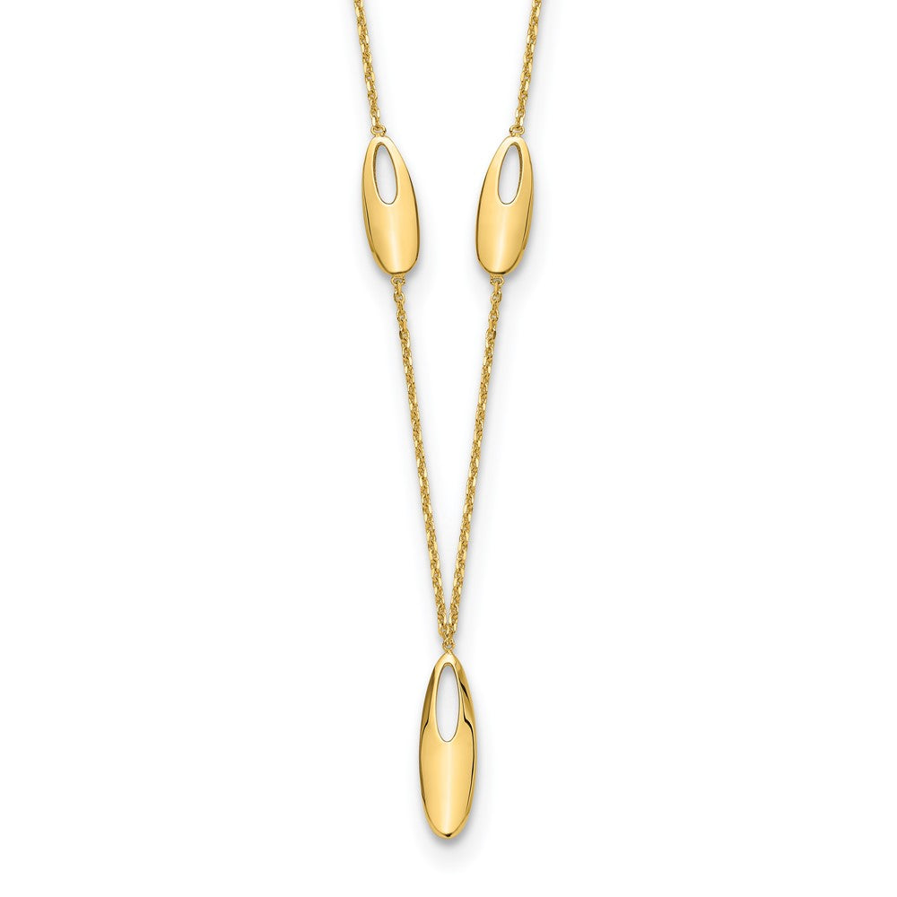 14K Yellow Gold Polished W/2In Ext. Necklace