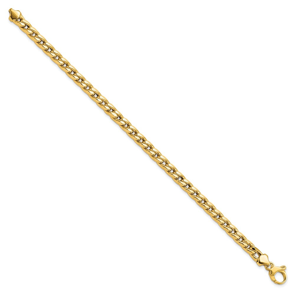 14K Yellow Gold Polished Curb Chain Bracelet