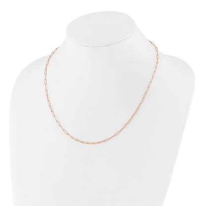 14K Rose Gold Polished Fancy Link Necklace