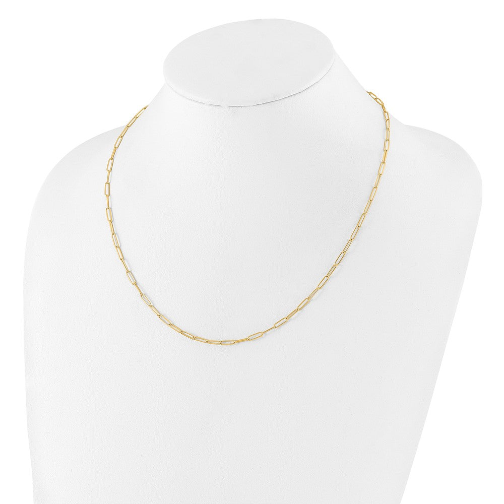 14K Yellow Gold Polished Fancy Link Chain Necklace