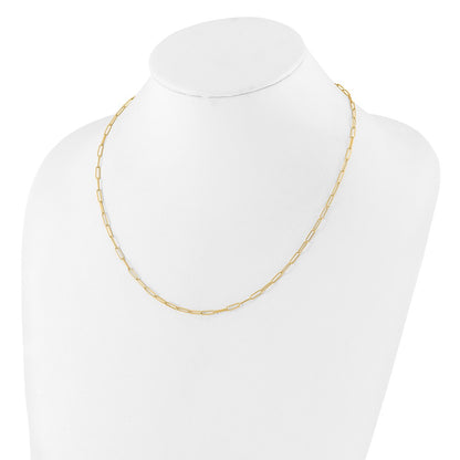 14K Yellow Gold Polished Fancy Link Chain Necklace