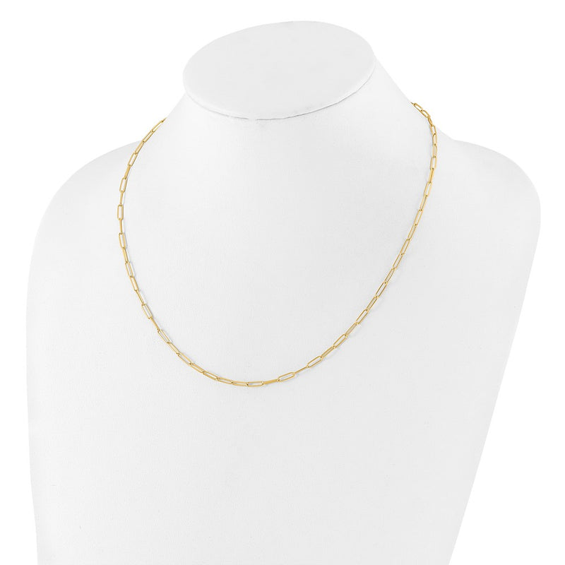 14K Yellow Gold Polished Fancy Link Chain Necklace