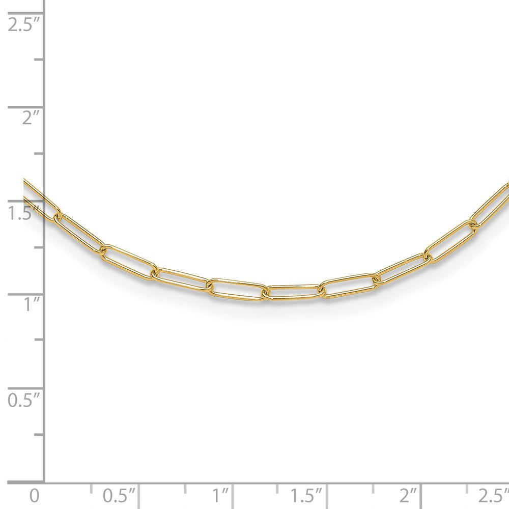14K Yellow Gold Polished Fancy Link Chain Necklace