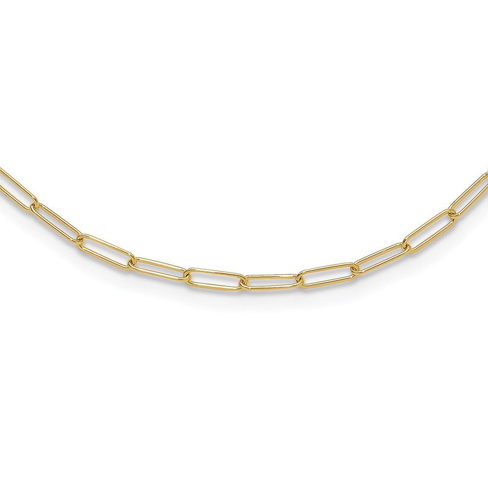 14K Yellow Gold Polished Fancy Link Chain Necklace