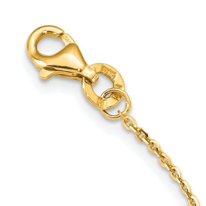 14K Two Tone Polished 1In Ext. Necklace