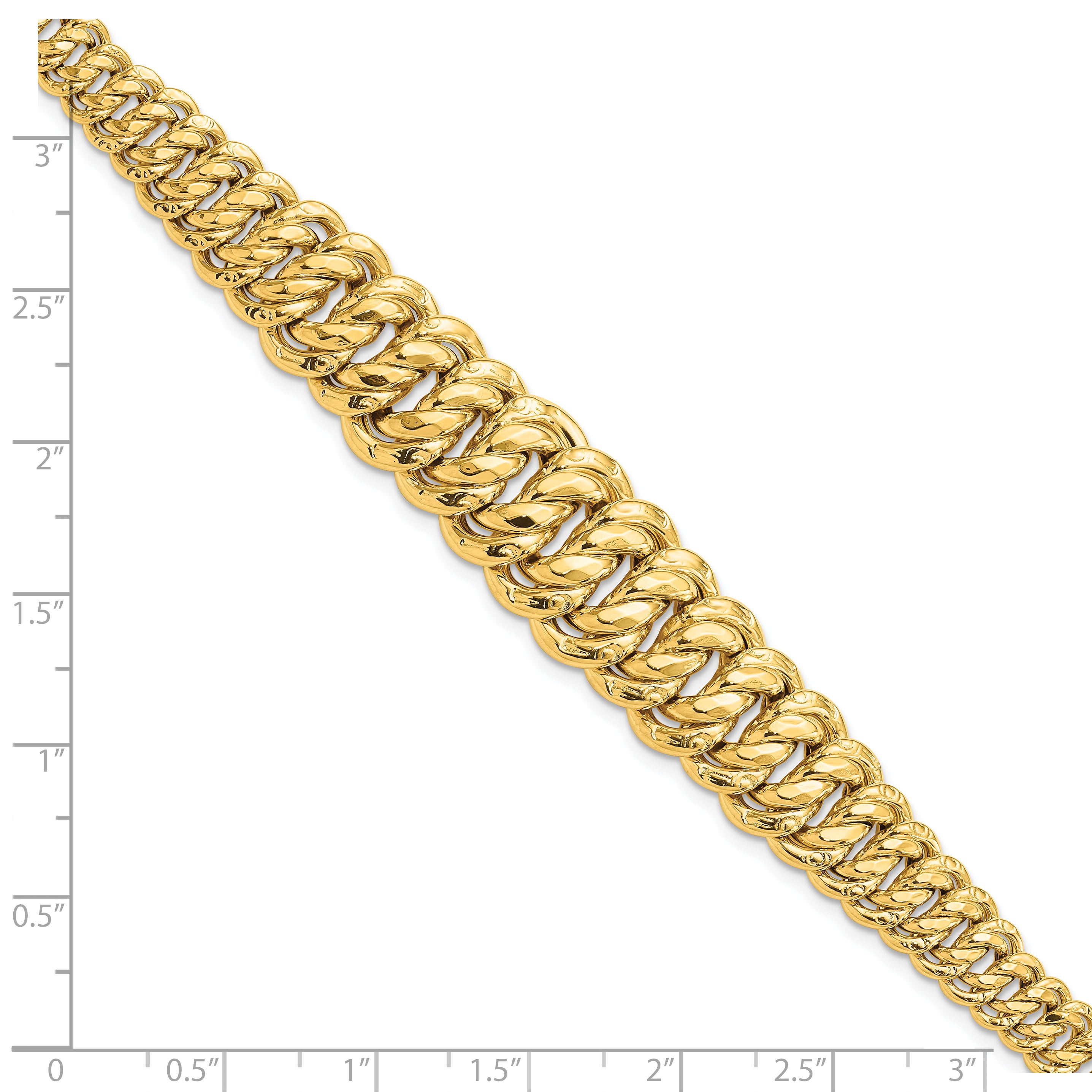 14K Yellow Gold Polished Fancy Link Bracelet