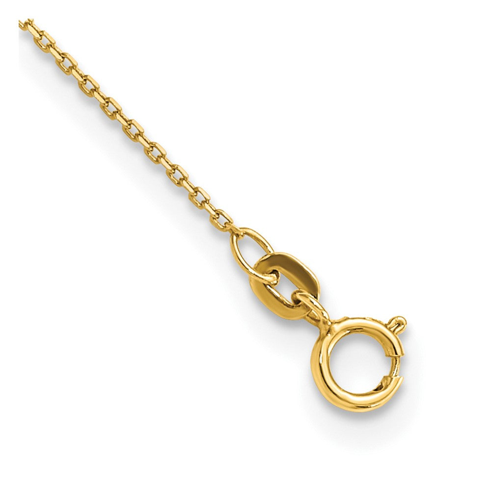 14K Yellow Gold Polished And Filigree Flower Stations With 1In. Ext. Necklace