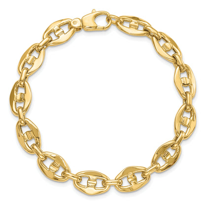 14K Yellow Gold Polished Fancy Link Bracelet