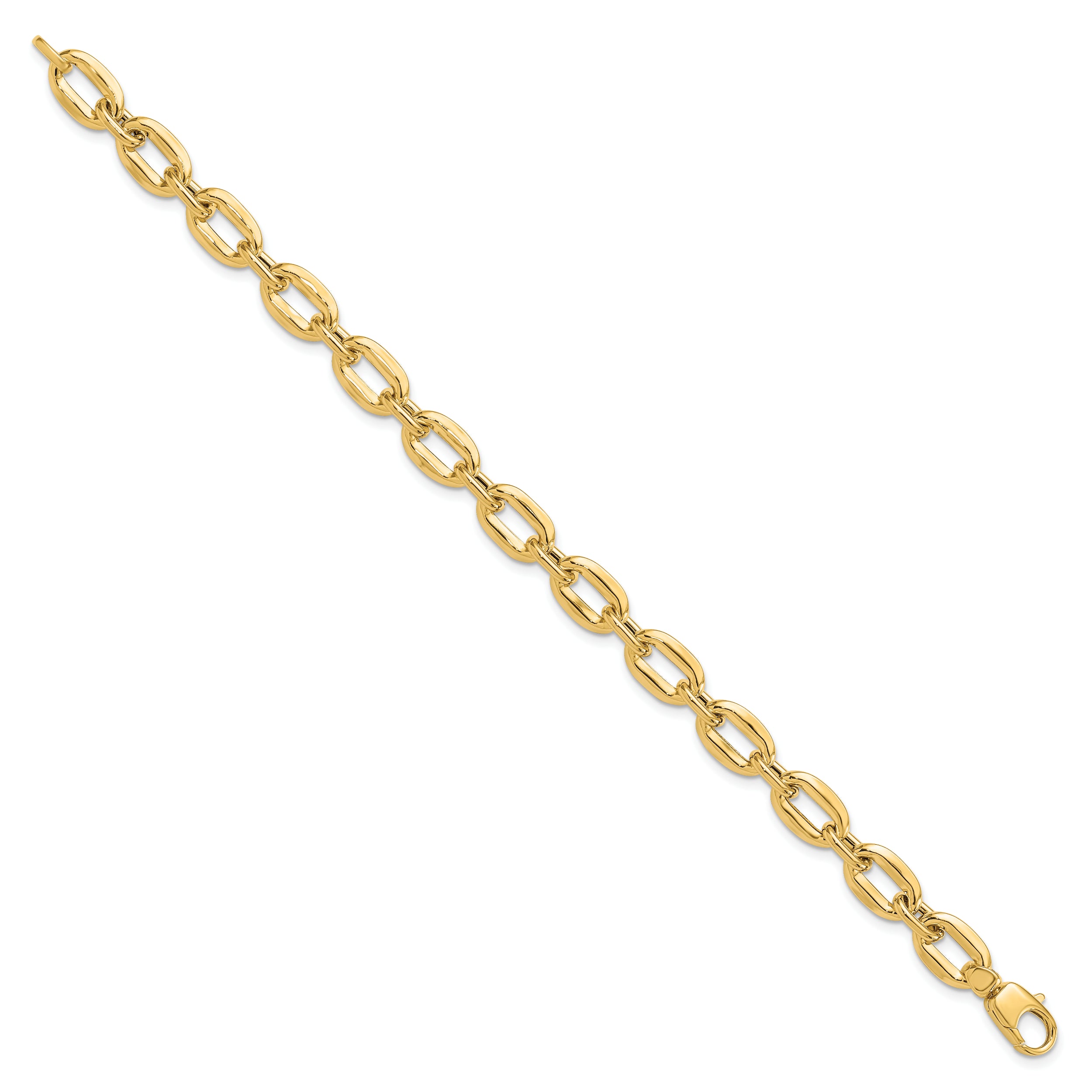 14K Yellow Gold Polished Fancy Link Bracelet