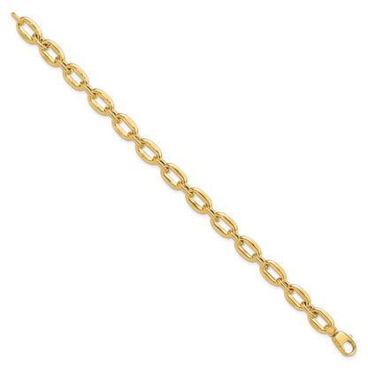 14K Yellow Gold Polished Fancy Link Bracelet