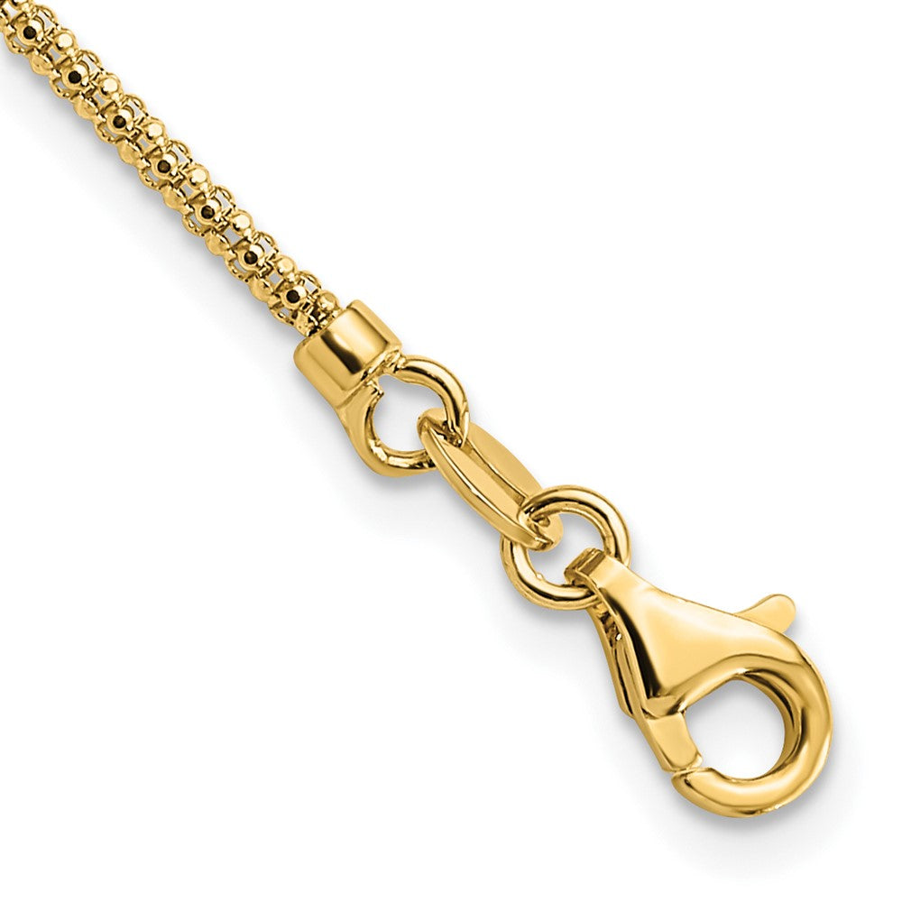 14K Yellow Gold Polished And Textured Fancy Necklace