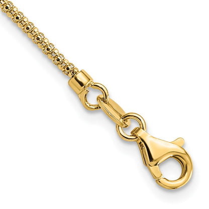 14K Yellow Gold Polished And Textured Fancy Necklace