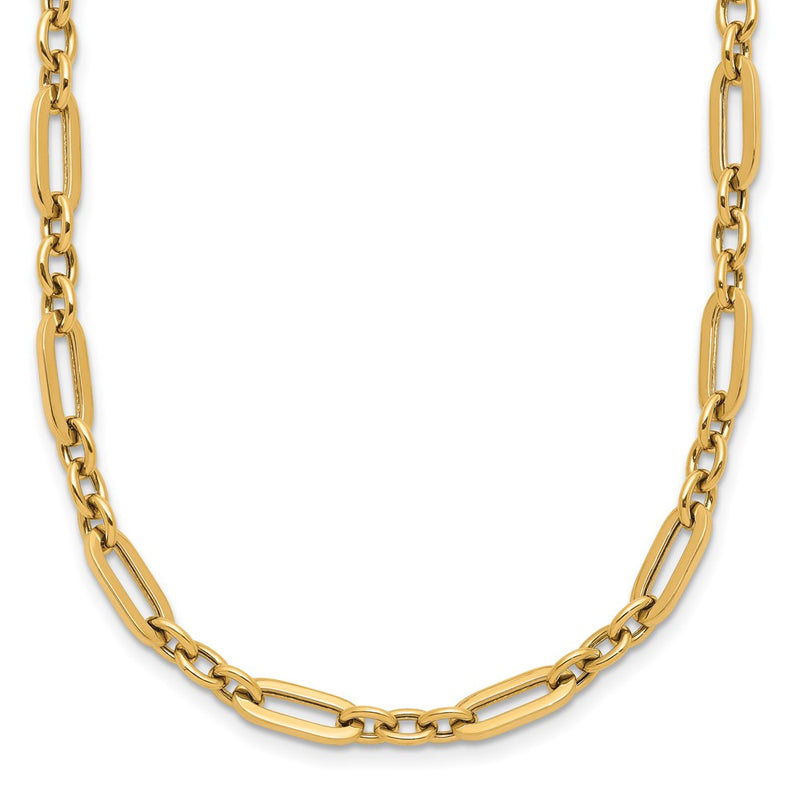 14K Yellow Gold Polished Fancy Link Necklace
