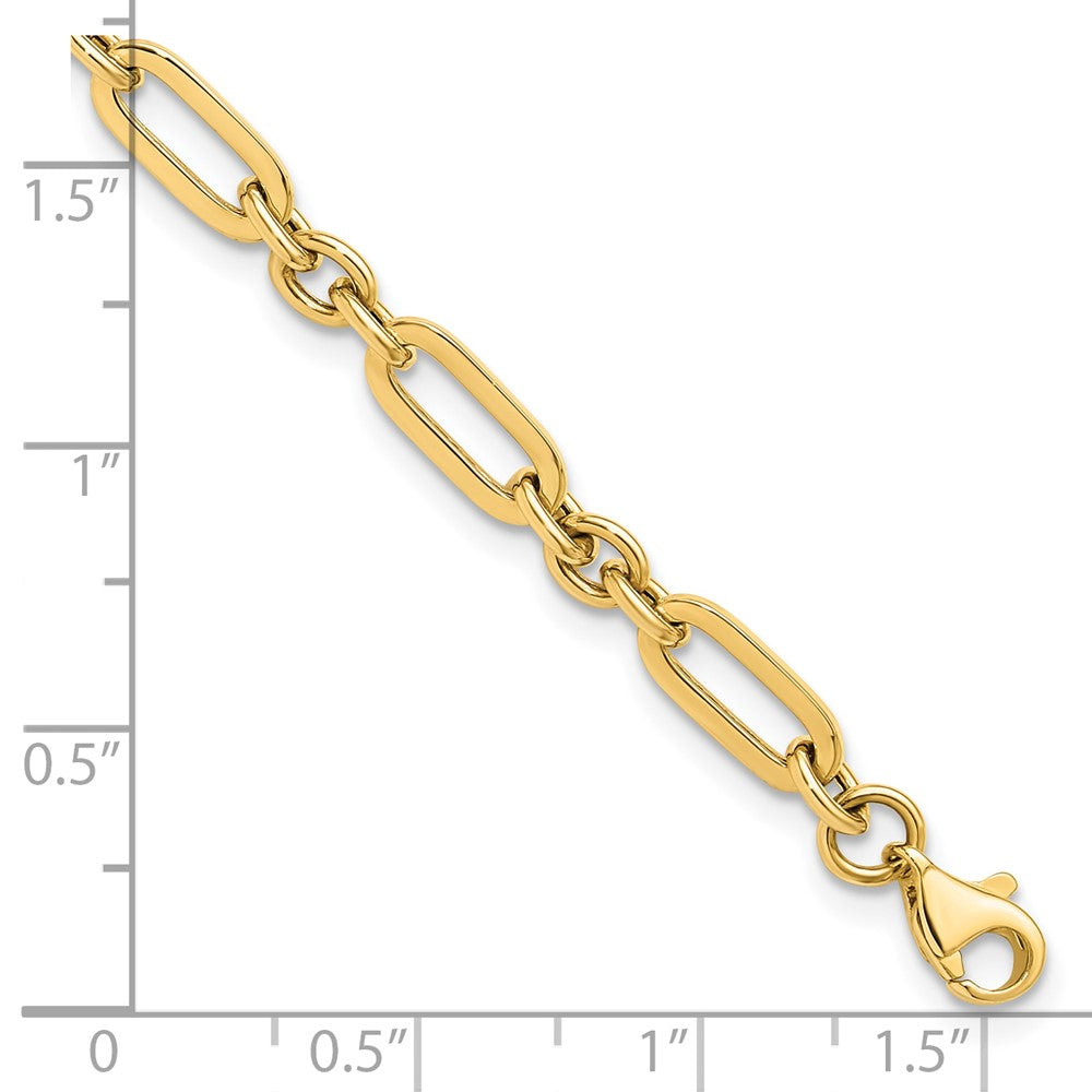 14K Yellow Gold Polished Fancy Link Bracelet
