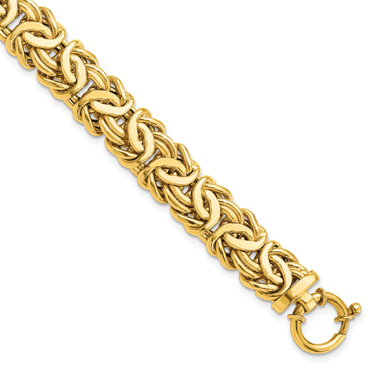 7.5 Inch 14K Polished Fancy Link Bracelet