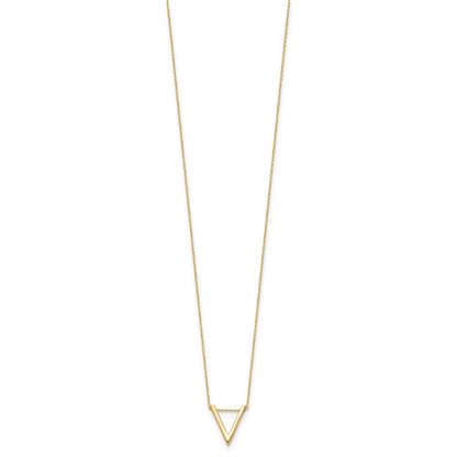 14K Yellow Gold Polished V Necklace