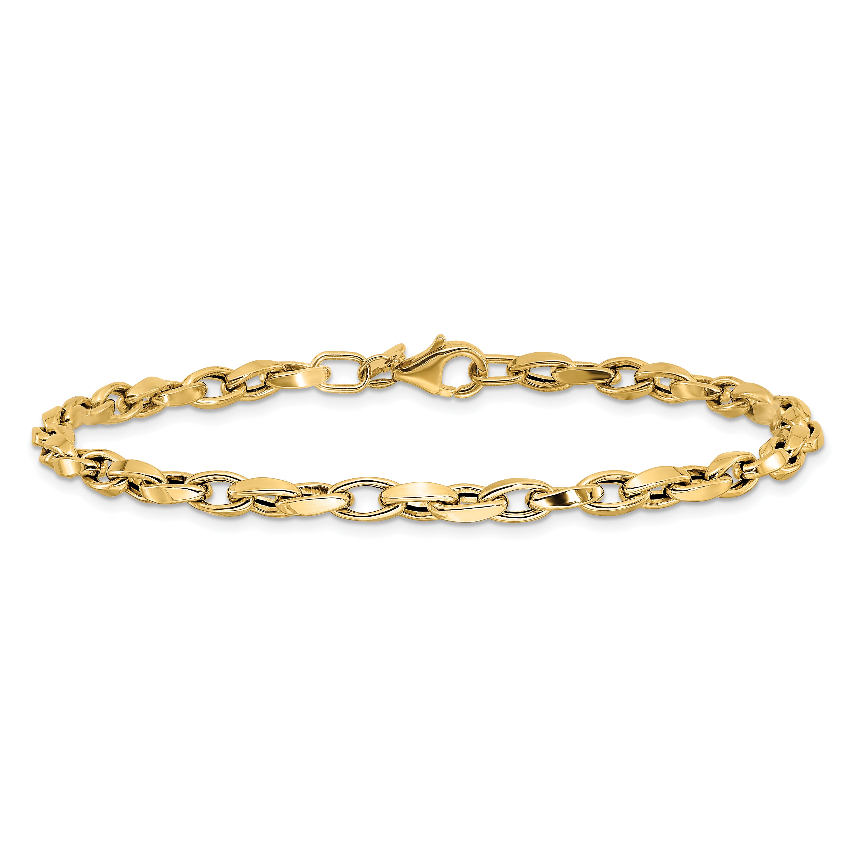 14K Yellow Gold Polished Fancy Link Bracelet