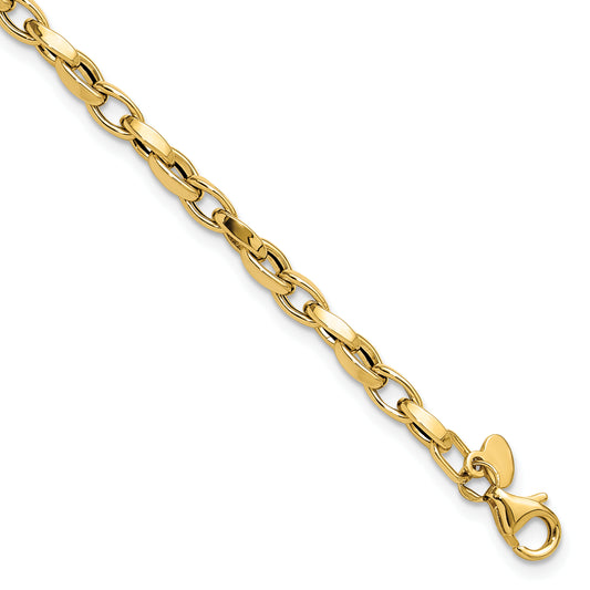 14K Yellow Gold Polished Fancy Link Bracelet