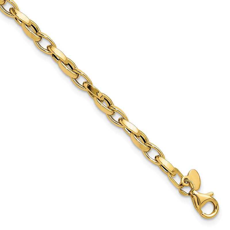 14K Yellow Gold Polished Fancy Link Bracelet