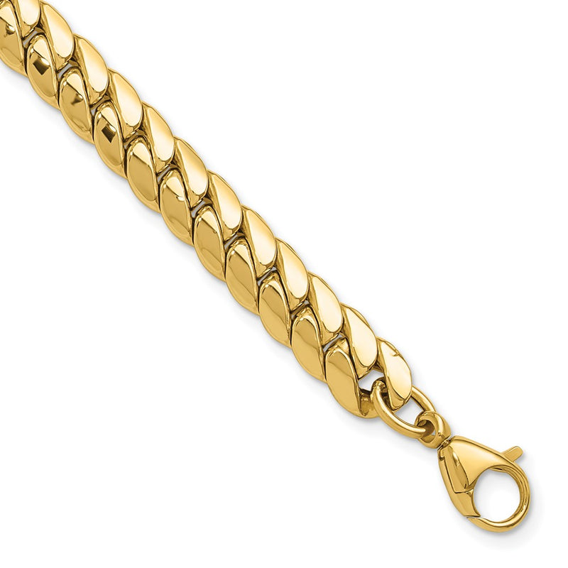 14K Yellow Gold Polished Fancy Link Chain Bracelet