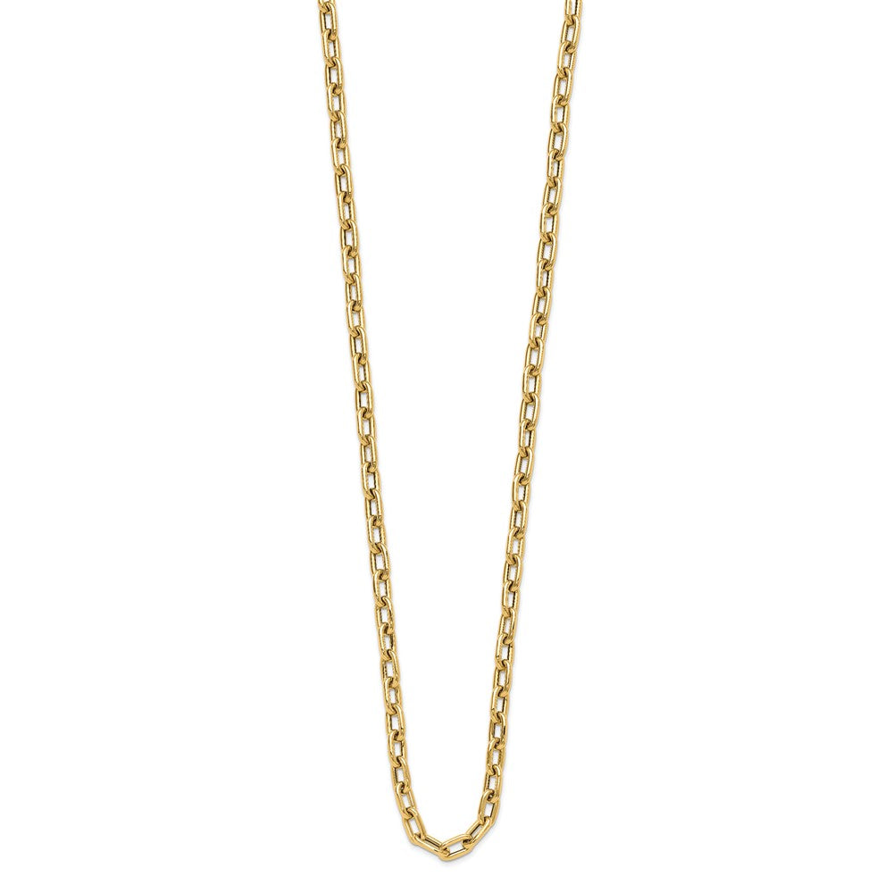 14K Yellow Gold Polished Fancy Toggle Link Chain Necklace