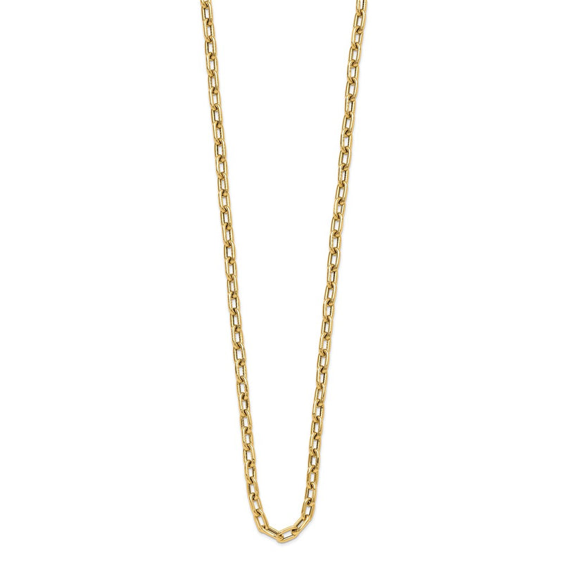14K Yellow Gold Polished Fancy Toggle Link Chain Necklace