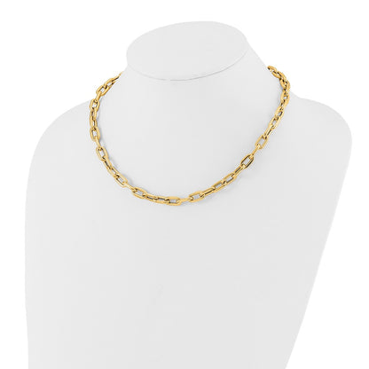 14K Yellow Gold Polished Fancy Toggle Link Chain Necklace