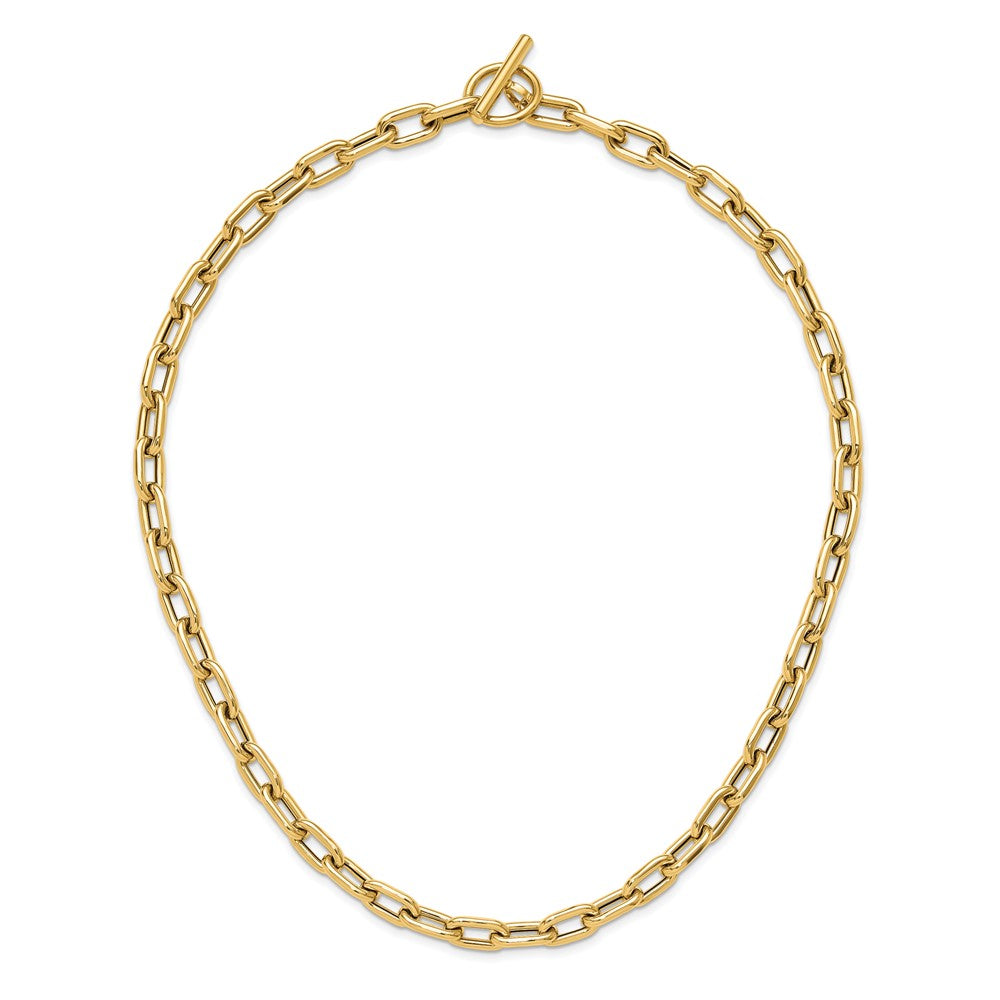 14K Yellow Gold Polished Fancy Toggle Link Chain Necklace