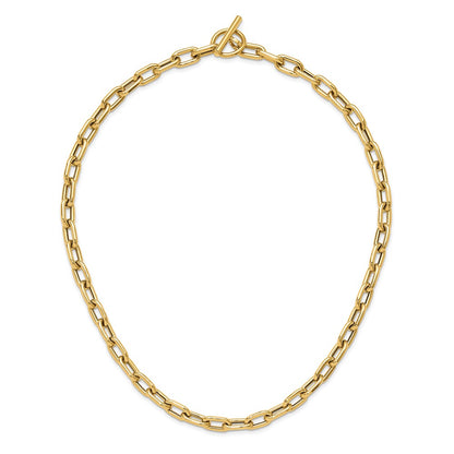 14K Yellow Gold Polished Fancy Toggle Link Chain Necklace