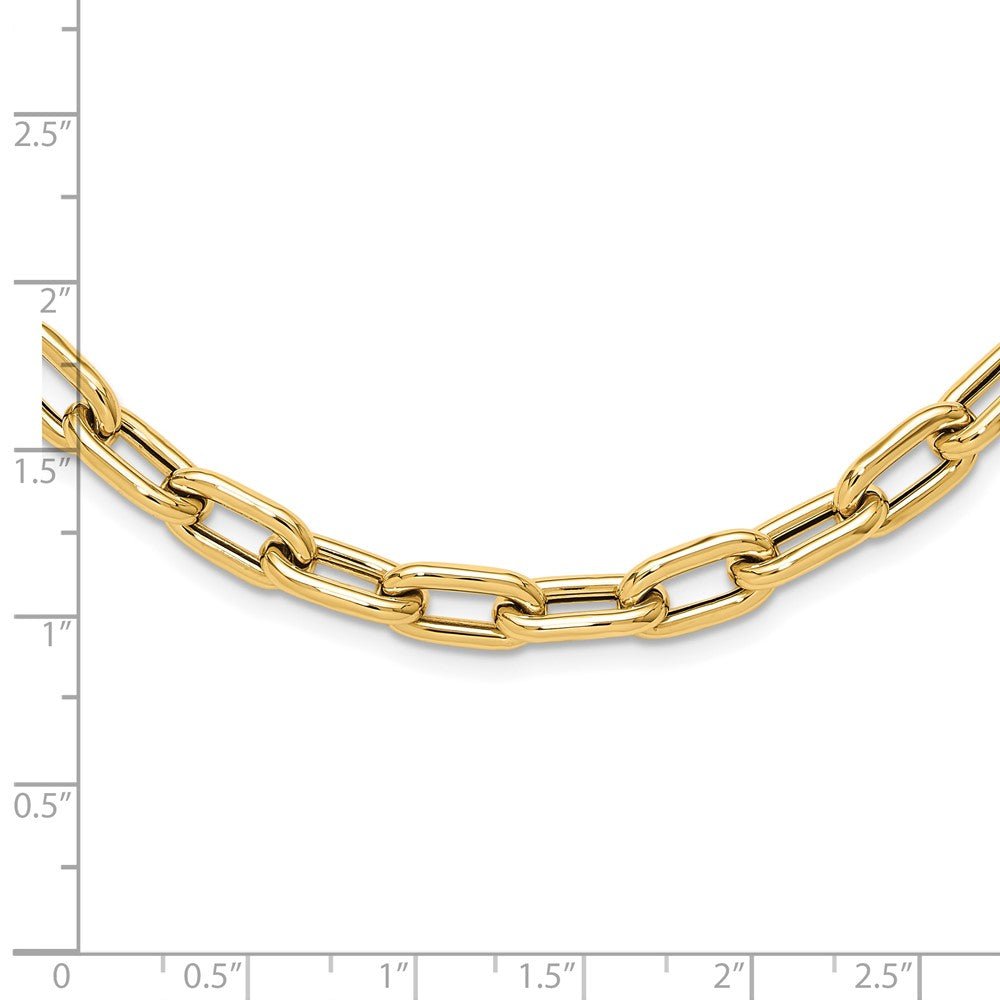 14K Yellow Gold Polished Fancy Toggle Link Chain Necklace