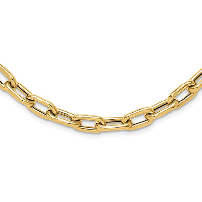 14K Yellow Gold Polished Fancy Toggle Link Chain Necklace