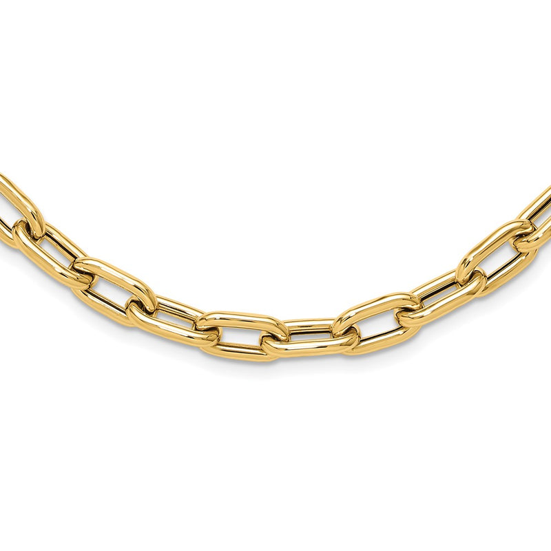 14K Yellow Gold Polished Fancy Toggle Link Chain Necklace