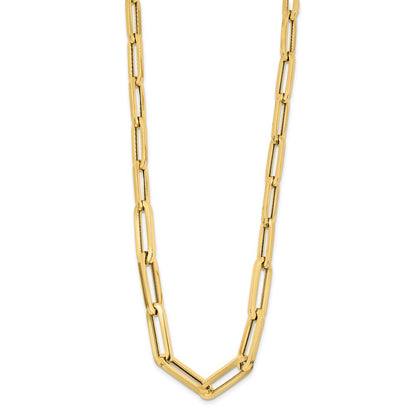 14K Yellow Gold Polished Fancy Link Chain Necklace