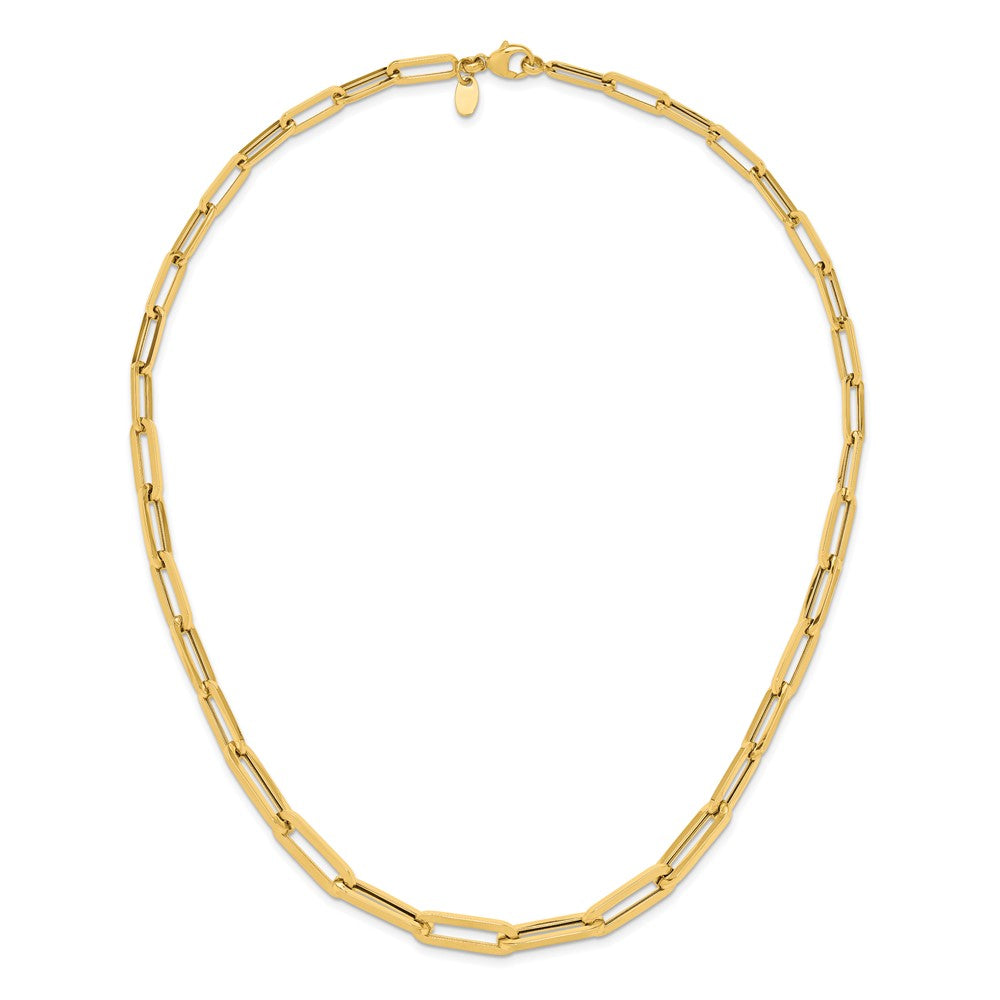 14K Yellow Gold Polished Fancy Link Chain Necklace