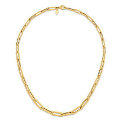 14K Yellow Gold Polished Fancy Link Chain Necklace
