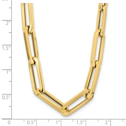 14K Yellow Gold Polished Fancy Link Chain Necklace