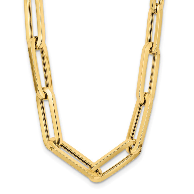 14K Yellow Gold Polished Fancy Link Chain Necklace