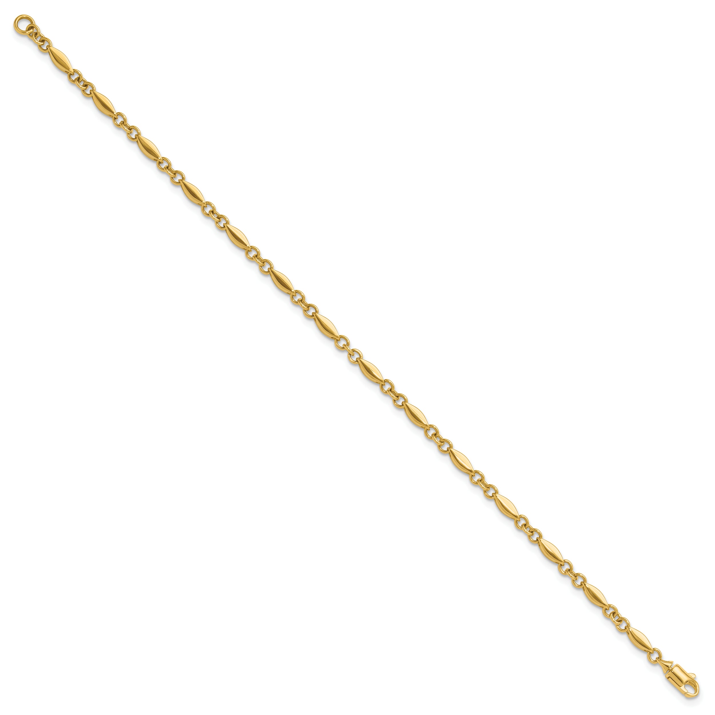 14K Yellow Gold Polished Fancy Link Bracelet