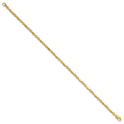14K Yellow Gold Polished Fancy Link Bracelet
