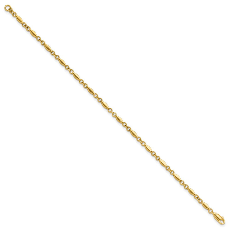 14K Yellow Gold Polished Fancy Link Bracelet