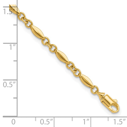 14K Yellow Gold Polished Fancy Link Bracelet