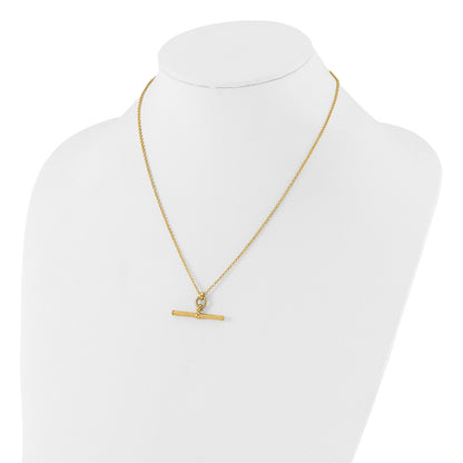CUSTOM ORDER  -  14K Yellow Gold Polished Bar 1.5In Ext. Necklace