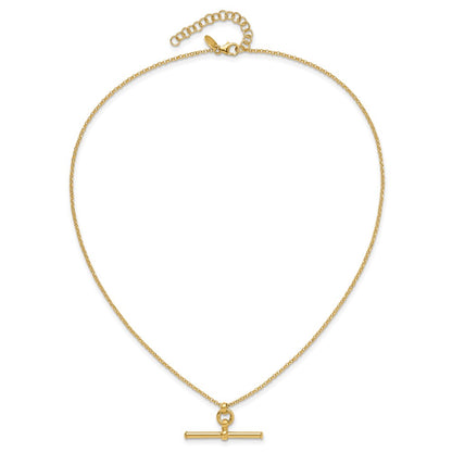 CUSTOM ORDER  -  14K Yellow Gold Polished Bar 1.5In Ext. Necklace