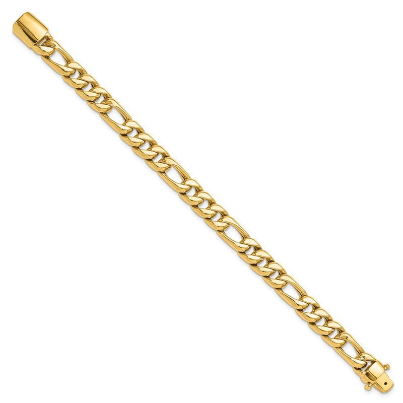 14K Yellow Gold Polished Fancy Figaro Link Bracelet