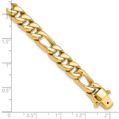 14K Yellow Gold Polished Fancy Figaro Link Bracelet
